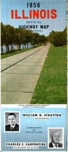 1956 Illinois Official Highway Map Road Map NOS - Bild 1 von 1