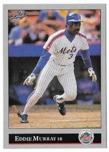 EDDIE MURRAY 1992 Leaf Baseball # 396 New York Mets HOF NM - MT