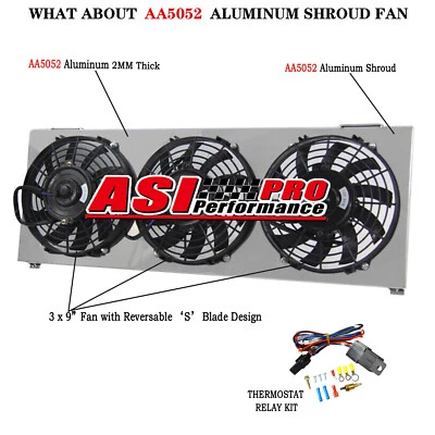 Aluminum Shroud Electric Fan + Relay For 1991-2001 Jeep Cherokee XJ 4.0 L6 Foto 1 de 4