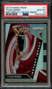BK - 2019 Prizm - #1 - Tyler Herro - Silver - PSA 10 - GEM MT - Picture 1 of 2