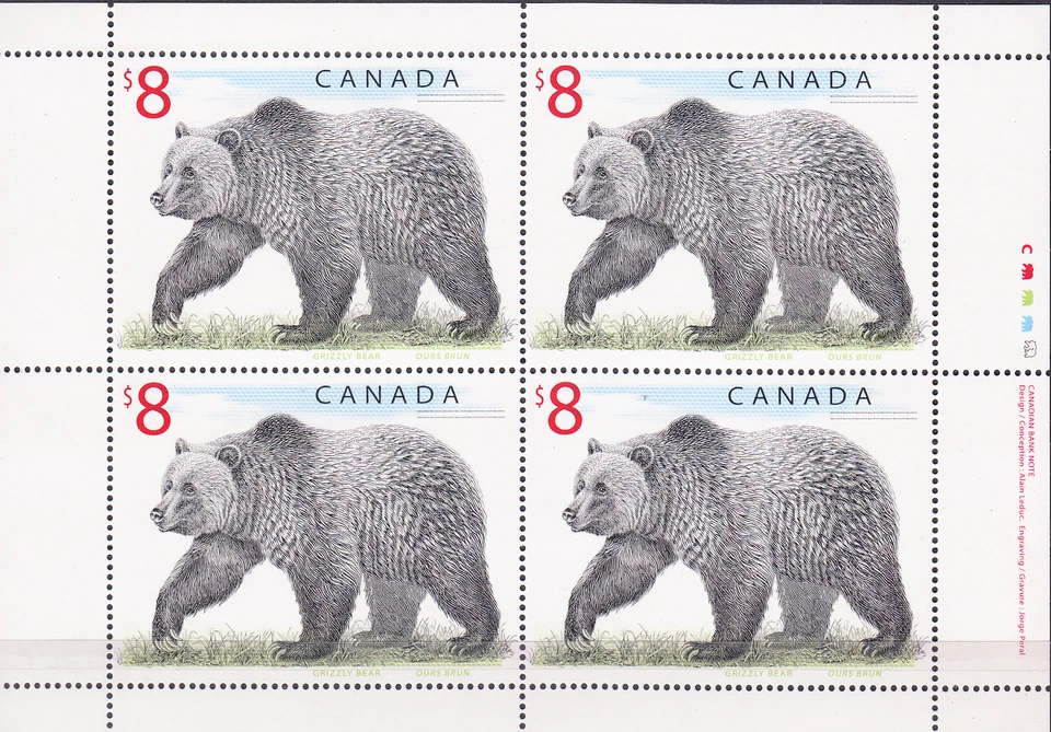 W CANADA 1693a GRIZZLEY BEAR MINI SHEET - Image 1 of 1