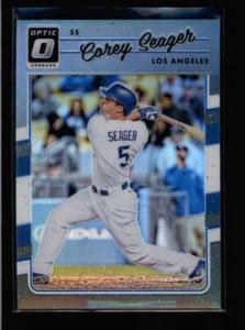 COREY SEAGER 2017 DONRUSS OPTIC #109 BLACK PRIZM PARALLEL #12/25 AY3038