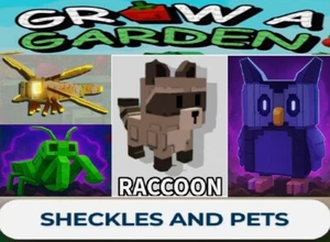 DragonFly night owl Sheckles raccoon red fox Grow a garden Roblox - Bild 1 von 47