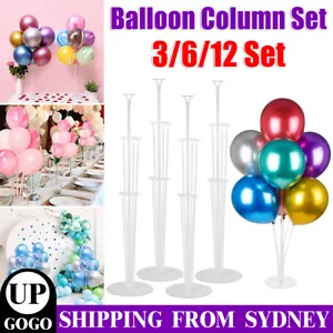 3/6/12 Set 70cm Balloon Column Set Upright Base Stand Holder Wedding Party Decor - Picture 1 of 14