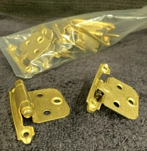 12 Amerock 7139-3 Polished Brass Cabinet Hinges Self Closing Variable Overlay - Picture 1 of 6
