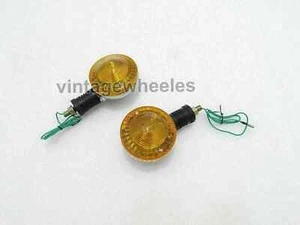 Fit For Yamaha RX 100 Rear Side Indicator Set Orange - Picture 1 of 3
