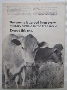 4/1964 PUB REPUBLIC AVIATION CORPORATION V/STOL JET FIGHTER US FRG VACHE COW AD - Imagen 1 de 1
