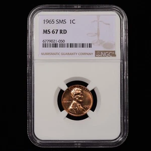 1965 SMS Lincoln Memorial Cent 1c - NGC CLASSIFICATO MS67 RD - Foto 1 di 4