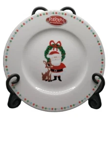 Set Of 4Rudolph The Red-Nosed Reindeer Christmas Side Plate Zrike 8" New  - Picture 1 of 7