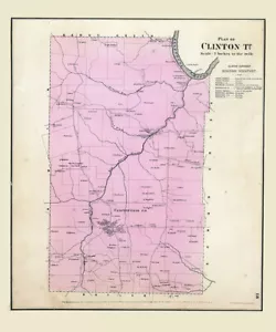 1865 Karte der Clinton Township Venango County Pennsylvania Ölregion - Bild 1 von 3