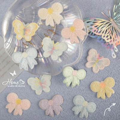 10PCS Self Adhesive Butterfly Patch Embroidery Butterfly Applique Sew on Patches - Image 1 of 4