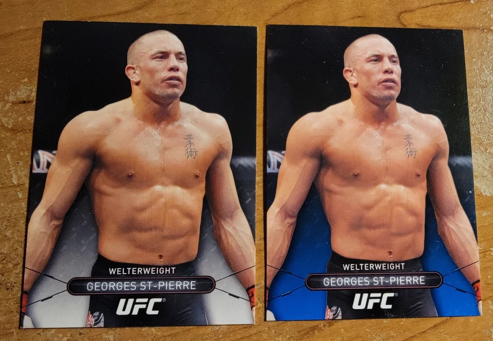 2 card Georges St-Pierre 2016 Topps UFC High Impact BLUE PARALLEL SP +  BASE #36 - Image 1 of 1