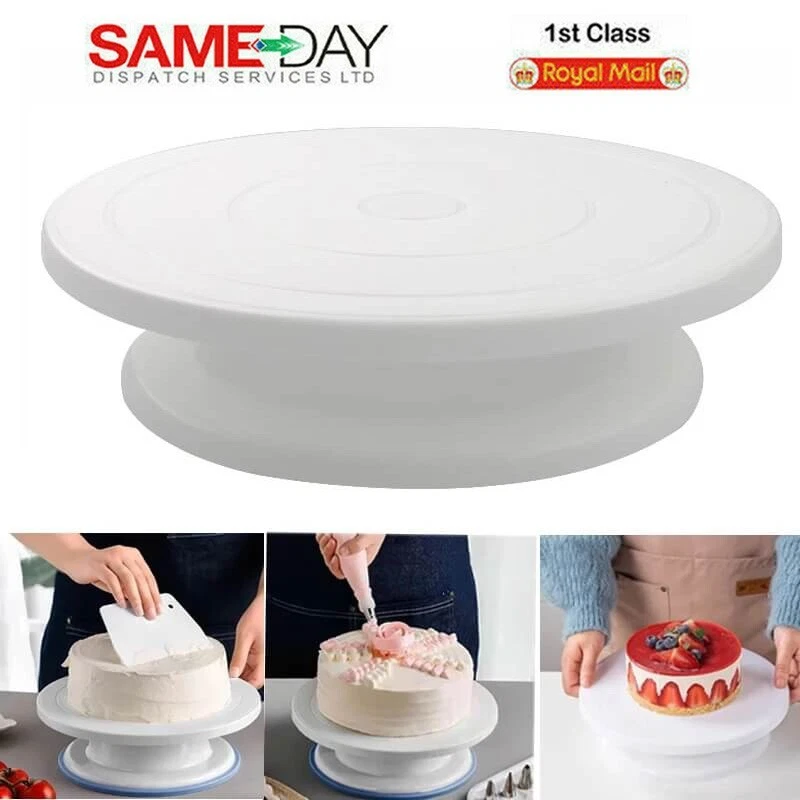 Jane Asher Rotating Spin Cake Making Decorating Turntable Stands 27 Cms White