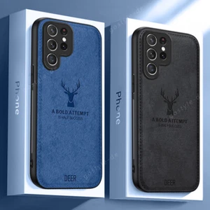 Funda de teléfono para Samsung S25 S24 S23 Ultra A55 A15 A16 A54 A52s cubierta de cuero ciervo - Imagen 1 de 13