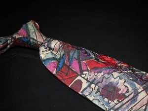 Vintage Karl Lagerfeld Seidenkrawatte Mehrfarbig Herren Luxus Krawatte Italy - Bild 1 von 5