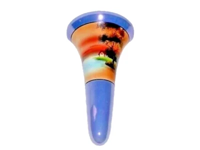 Noritake Wall Pocket Tree In The Meadow Porcelain Lusterware Green Stamp 1930’s - Image 1 of 4