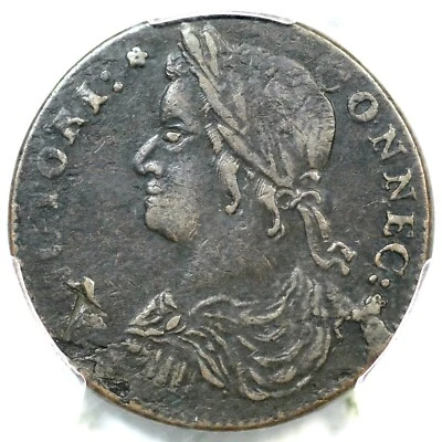 1787 M 33.40-Z.2 R-6 PCGS XF Details Connecticut Colonial Copper Coin - Image 1 of 3