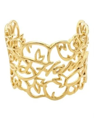 ED HARDY НА CHRISTIAN AUDIGIER ЖЕЛТЫЙ БРАСЛЕТ МАНЖЕТЫ ИЗ НЕРЖАВЕЮЩЕЙ СТАЛИ - Изображение 1 из 3