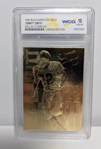 1995 BLEACHERS 23K GOLD WCG 10 MINT EMMITT SMITHDALLAS COWBOYS EDIZIONE LIMITATA - Foto 1 di 4