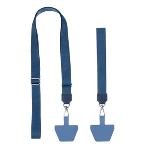 2Pcs Phone Lanyard with Wrist Strap and 2 Patches, Blue - Zdjęcie 1 z 6
