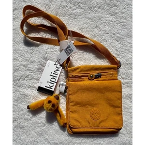 Kipling New Eldorado Abanu Multi Crossbody Bag Spicy Gold Mini Bag Monkey, NWT - Picture 1 of 7