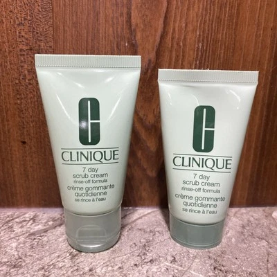 2 Clinique 7 Day Scrub Cream Rinse off Formula 1 oz Travel Size New - Image 1 of 3
