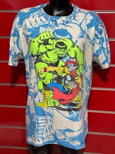 Vintage Marvel 1992 Hulk VS Thor AOP T-Shirt XL - Picture 1 of 24