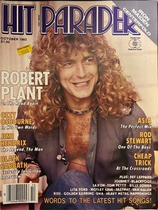 Hit Parader Magazine October 1983 Robert Plant Ozzy Osbourne No Centerfold - Picture 1 of 2