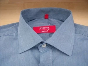 ETERNA MODERN FIT EXCELLENT Hemd 39 Dunkelblau-Ton weiß feine Streifen #EG0792 - Picture 1 of 1