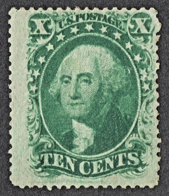 US Sc# 35 *MINT RG H* { 10c GEORGE WASHINGTON } BEAUTY TYPE V FROM 1859 SERIE - Image 1 of 3