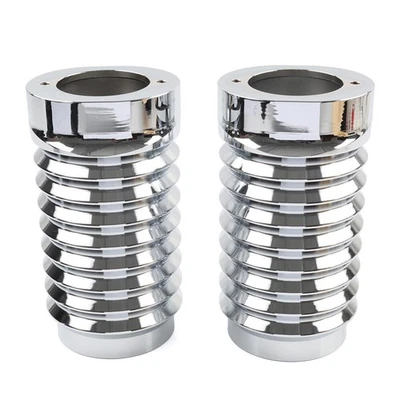 Retro Fork Boot Slider Covers For Harley Tour Road Street Tri Glide FLHR Foto 1 de 4