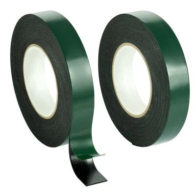 Poppstar 2x Doppelseitiges Schaumstoffklebeband (10m x 25mm x 1mm), schwarz - Bild 1 von 4