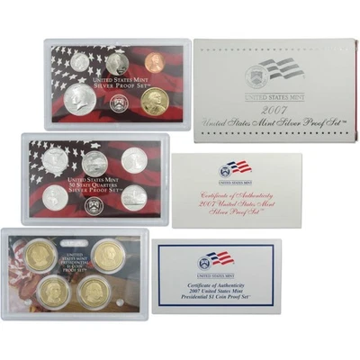 2007 Silver Proof Set U.S. Mint Original Government Packaging OGP COA - Image 1 of 4