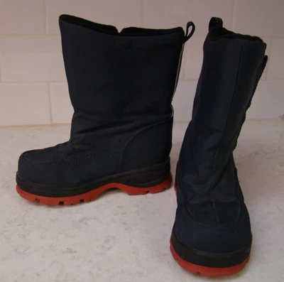 Botas de nieve Lands End niños niños niñas niños pequeños talla 10 azules 67851 Foto 1 de 4