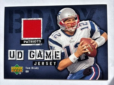 2006 Upper Deck UD Игры Б/у КРАСНАЯ Футболка Том Брэди Патриоты КОЗА!! - Изображение 1 из 2