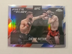 2025 Topps Chrome UFC Fists of Fury Insert Calvin Kattar #FOF-6 Refractor - Picture 1 of 2