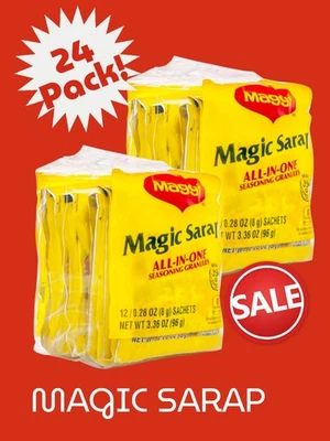 24 sobres de gránulos de condimento Maggic Sarap todo en uno 8 g x 24 sobres vendedor de EE. UU. Foto 1 de 4