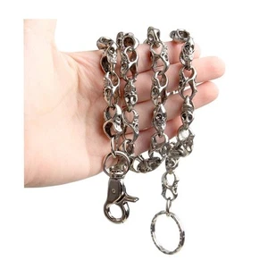 1 Pcs 32" All Skull Strong Leash Wallet Chain Biker Trucker Heavy Jean Key Chain - Picture 1 of 9