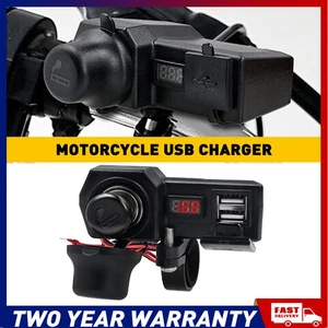 12V Motorcycle USB Charger QC3.0 Type C Phone Fast Voltmeter Charging Waterproof - Picture 1 of 10