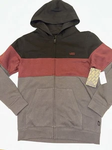 VANS Youth Boys Medium Thick Hoodie Jacket Full Zip Pockets color block 10/12 - Picture 1 of 7