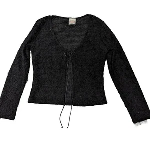 De colección Boho American Cruiser Negro Brillante Pestañas Hilo Encogerse de hombros Talla 4-6 Ver Desc - Imagen 1 de 7