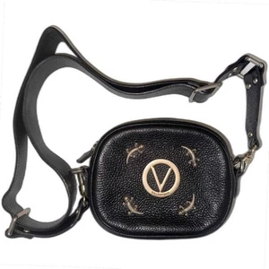 Valentino By Mario Valentino Black Leather Crossbody - Picture 1 of 11
