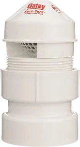 Sure-Vent 1-1/2 Zoll - 2 Zoll 160 Abzweig, 24 Stapel DFU Lufteintrittsventil mit Whi - Bild 1 von 12