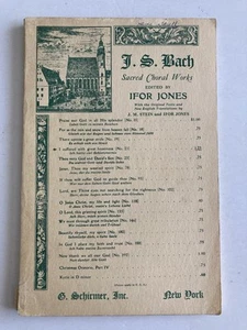 Vintage J. S. Bach: Sacred Choral Works Edited by Ifor Jones Song Book a - Bild 1 von 8