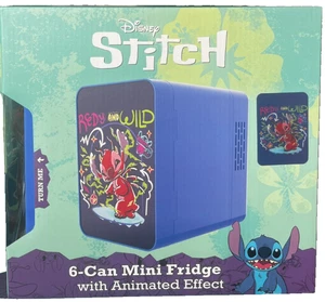 RARO Mini Nevera Disney Stitch 6 Latas NUEVO DISNEY Con Efecto Animado Holográfico - Imagen 1 de 7