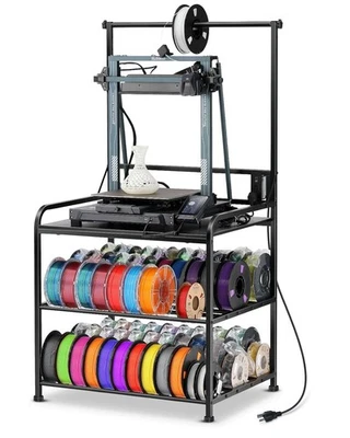 3D Printer Rack Filaments Storage - Rolling 3d Printing Stand Filament Black  - Image 1 of 4