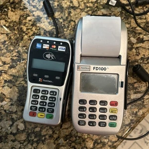 First Data FD100 Credit Card Machine with FD35 PINpad Included Not Working - Picture 1 of 11