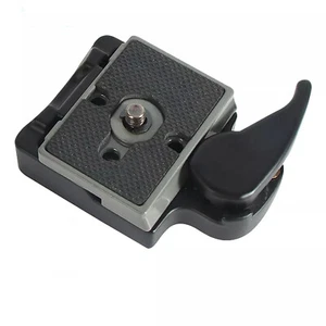 Aluminum Quick Release Plate Clamp Adapter for Manfrotto 200PL-14 Tripod Grey - Picture 1 of 7