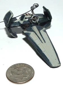 Small Micro Machine Plastic Star Wars Sith Infiltrator on a Wire - Picture 1 of 7
