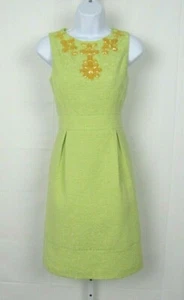NWOT VTG 1980s 90s JESSICA HOWARD SIZE 6 SLEEVELESS JEWELED DRESS SPRING GREEN - Picture 1 of 12